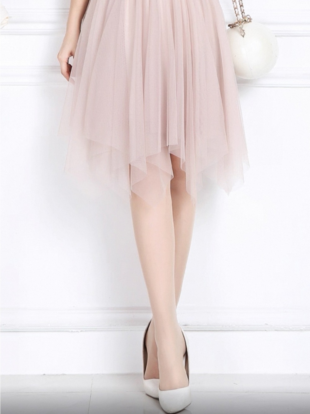 Women’s Pink Tulle Midi Skirt